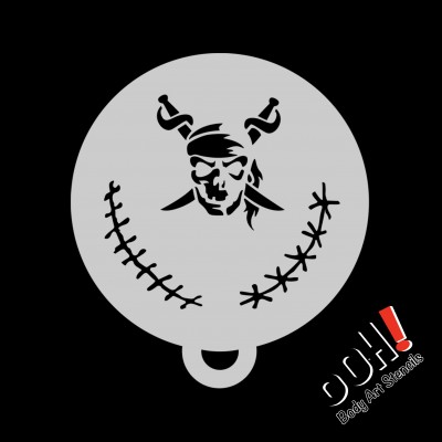 Ooh stencil - C28 Pirate Skull